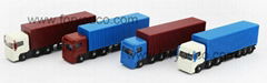 Emulation mini container truck plastic mould for model builders