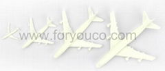 4 different scale size plastic airplane mould mini model unpainted