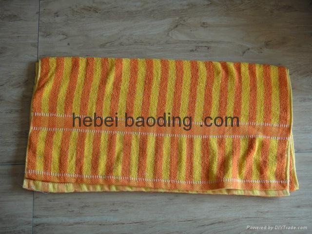 yellow and white strip jacquard beach towel wholesale 