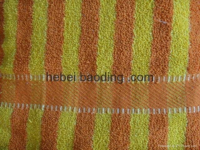 yellow and white strip jacquard beach towel wholesale  3