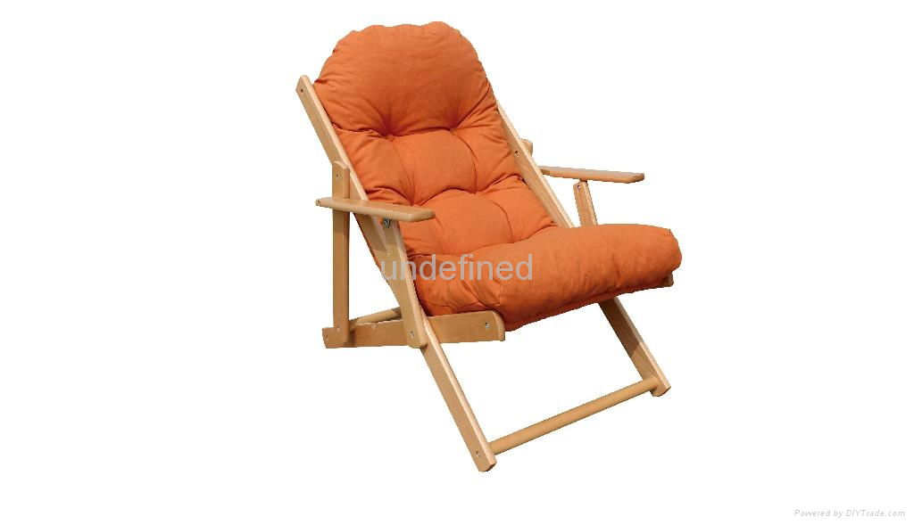  Beech solid wood Arm Beach Chair 