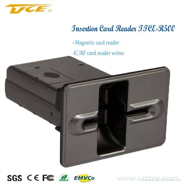 5VDC RS232/USB manual insert magnetic card reader  3