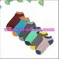 Striped casual socks From China socks manufacturers 4