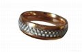Fashion stainless steel ring with Gold plated 5