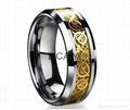 Free Shipping Wedding Band Gold Dragon Stainless Steel Celtic Mens Ring New