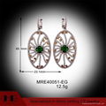 Two Tone Zirconia Rhodium Plating Earrings 925 Jewelry 1