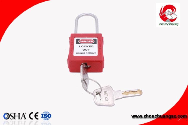 38mm more popular steel shackle safety types of padlock with red bodies