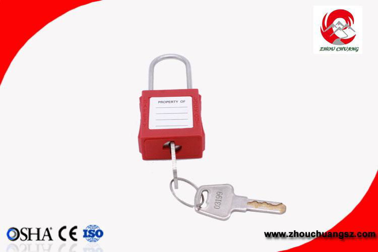 38mm more popular steel shackle safety types of padlock with red bodies 2