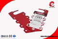 ZC-K53 Seven Holes Red 190MM*77MM Aluminum HASP Lockout with 7pcs padlock availa 1