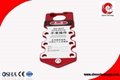 ZC-K53 Seven Holes Red 190MM*77MM Aluminum HASP Lockout with 7pcs padlock availa 2