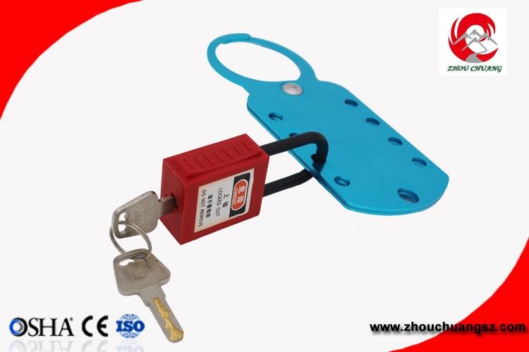 ZC-K52 Nine Hole Aluminum HASP Lockout , 180 mm * 70 mm blue  Safety Lockout Has 3