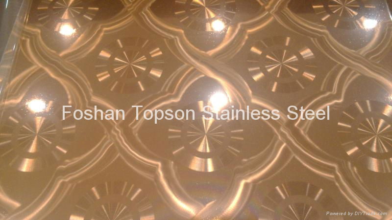 Circular Brushed Stainless Steel Colored Stainless Steel Decorative Sheet 2