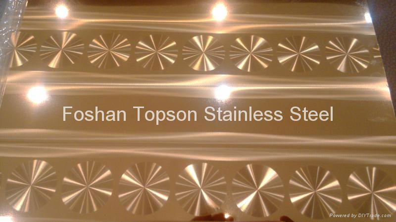 Circular Brushed Stainless Steel Colored Stainless Steel Decorative Sheet 5