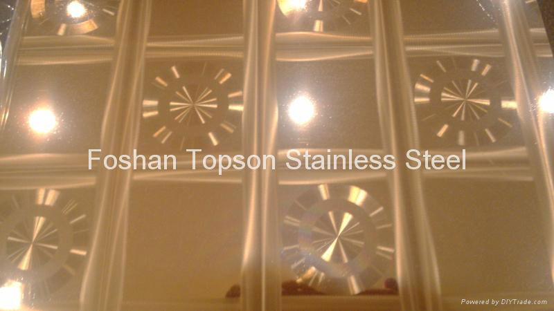 Circular Brushed Stainless Steel Colored Stainless Steel Decorative Sheet 3