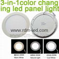 3W 4W 6W 9W 12W 15W 18W 24W Round ultra slim Flat 3 Color LED Panel Light price 1