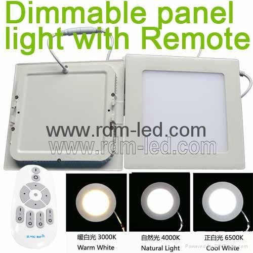 3W 4W 6W 9W 12W 15W 18W slim remote Color Change Dimmable LED Panel light