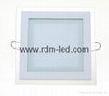 6W 9W 12W 18W 30W flat Glass 3 color  led panel light recessed lamp downlight 
