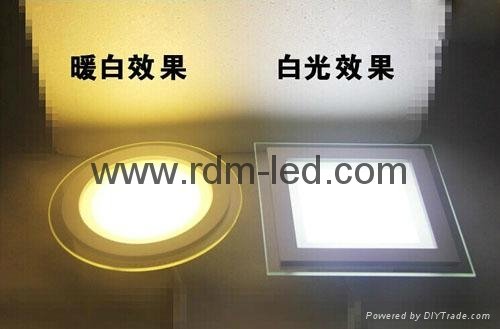 6W 9W 12W 18W 30W flat Glass 3 color  led panel light recessed lamp downlight  4