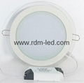 6W 9W 12W 18W 30W Glass 3 color  led panel light recessed lamp round  3