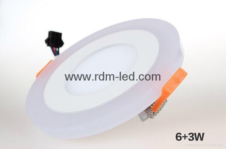 newest model 6W 9W 12W 18W 30W 2 Color round dimmable flat LED Panel light