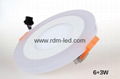 newest model 6W 9W 12W 18W 30W 2 Color round dimmable flat LED Panel light 1