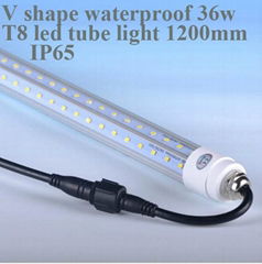 1200mm IP65 Waterproof 36W V Shape T8 LED Tube Lamp