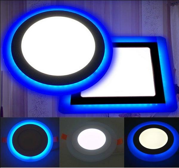newest model 6W 9W 16W 24W  double Color LED panel lamp dimmable 5