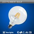 Big Globe G95 G125 Filament Led Bulb 2W 4W 6W 8W with E27