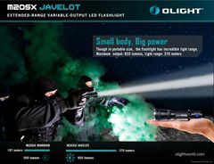 Olight Newly-launched M20SX Javelot flashlight 820lumens/370meters