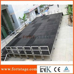 Aluminium Portable Wedding stage which height can be adjustbale 