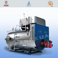 Horizontal gas or oil fired steam boiler