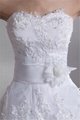 A-Line Sleeveless Sweetheart Satin Lace Wedding Dresses 4