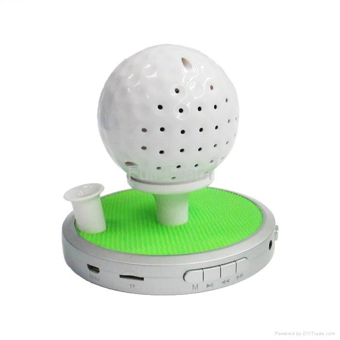 2015 New Products for Promotions New Bluetooth Speaker Golf Shape with Clock 3