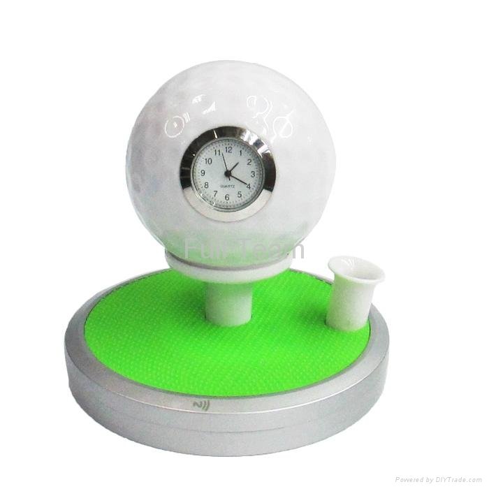 2015 New Products for Promotions New Bluetooth Speaker Golf Shape with Clock 2