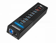 7 port USB 3.0 Hub plus 2 IQ Smart Charging Ports