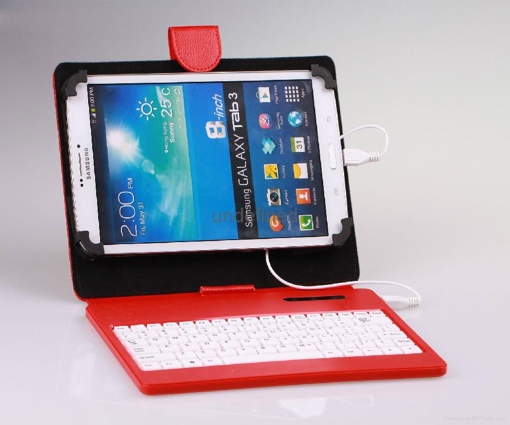 Micro USB PU Leather Stand Case Cover Keyboard For 8 inch  Universal Tablet PC 2