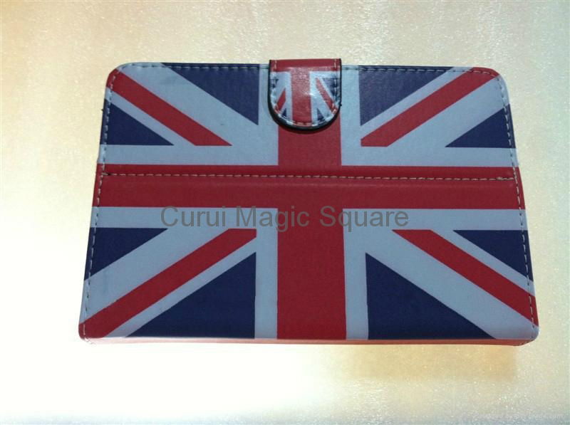 UK Flag PU Leather Stand Case Cover with Micro USB Keyboard 7 inch Tablet PC  3