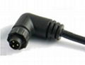 right angle standard 3 pin wire waterproof connector