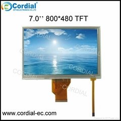 7.0 Inch 800x480 TFT LCD MODULE CT070BPL17, Replacement for AT070TN92.