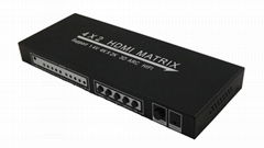 HIFI 4x2 HDMI Matrix switch 4x2 4 to 2 HDMI 1.4V Full HD 3D 4K*2K 