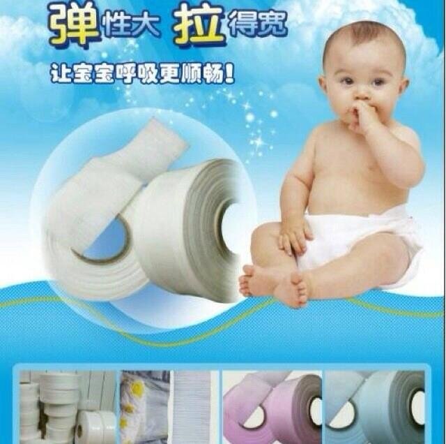 Elastic waistline to produce diapers