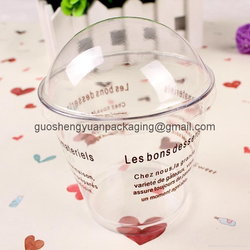 Thermoformed Clamshell Blister packaging ice cream lid plastic cup cover 2