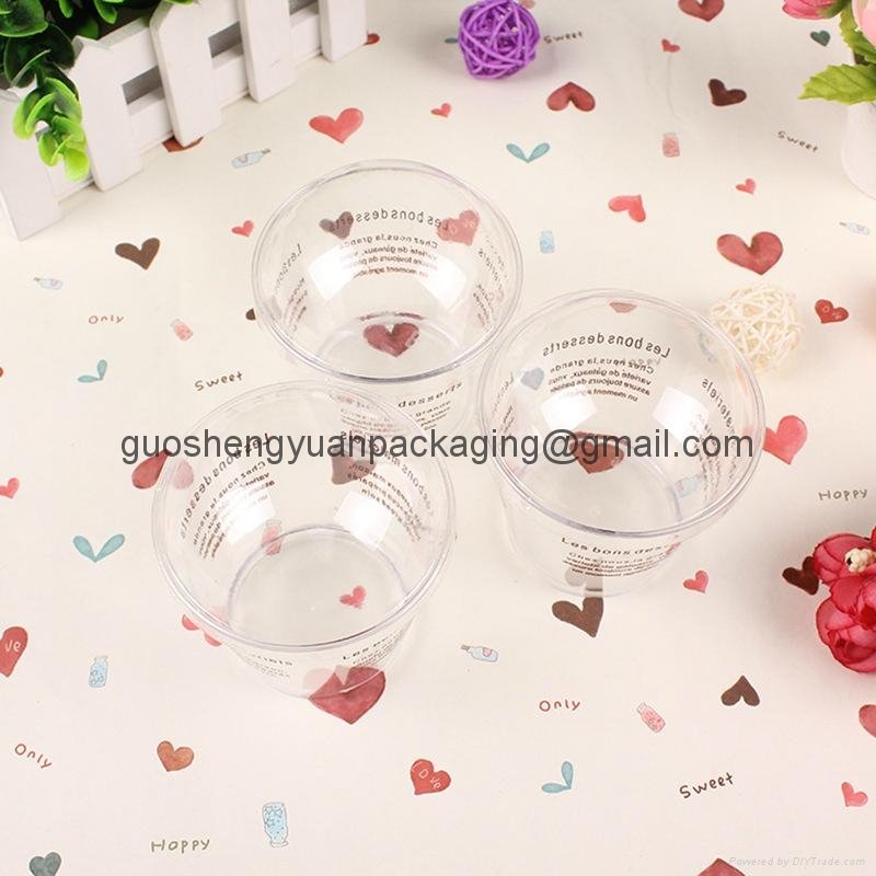 Thermoformed Clamshell Blister packaging ice cream lid plastic cup cover 3