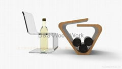 wooden wine shelf