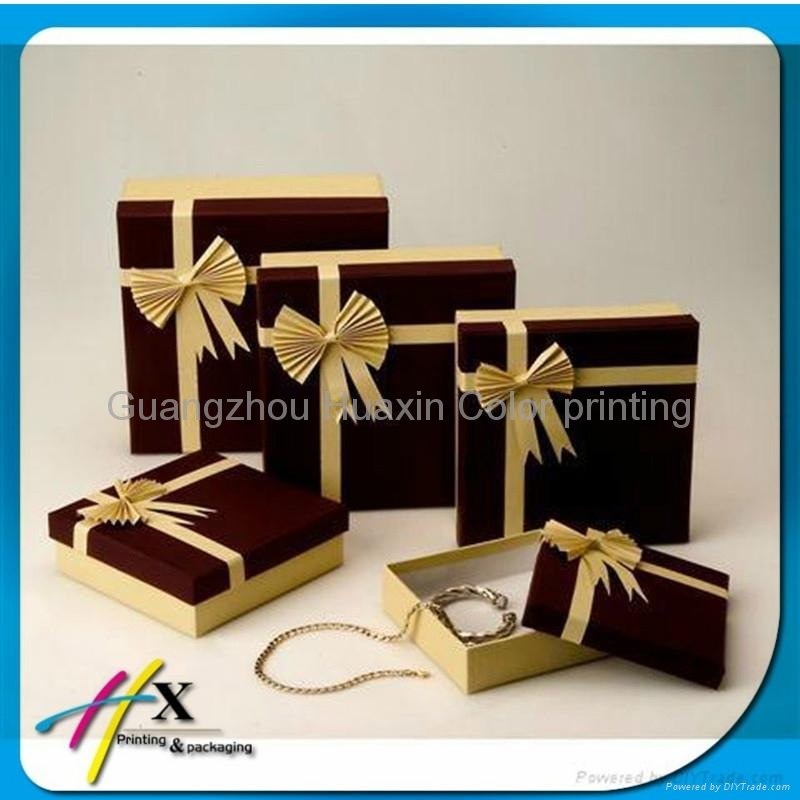 Guangzhou custom made gift paper box with lid 4