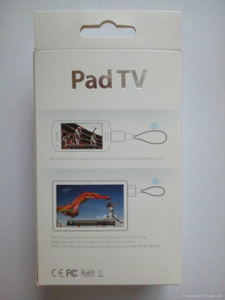 DVB-T2 pad TV tuner used for Android device  4