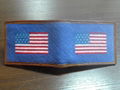 Fashional American Flag Needlepoint Wallet Handmade Wallet for men