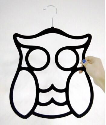 Owl Velvet Scarf / Tie / stockings / accessories Hangers
