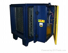 electrostatic air cleaner for commercial kitchen equipment