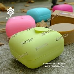 ZENGID Travel Soap Box Colorful Candy Color Case Soap Dishes with Cover 